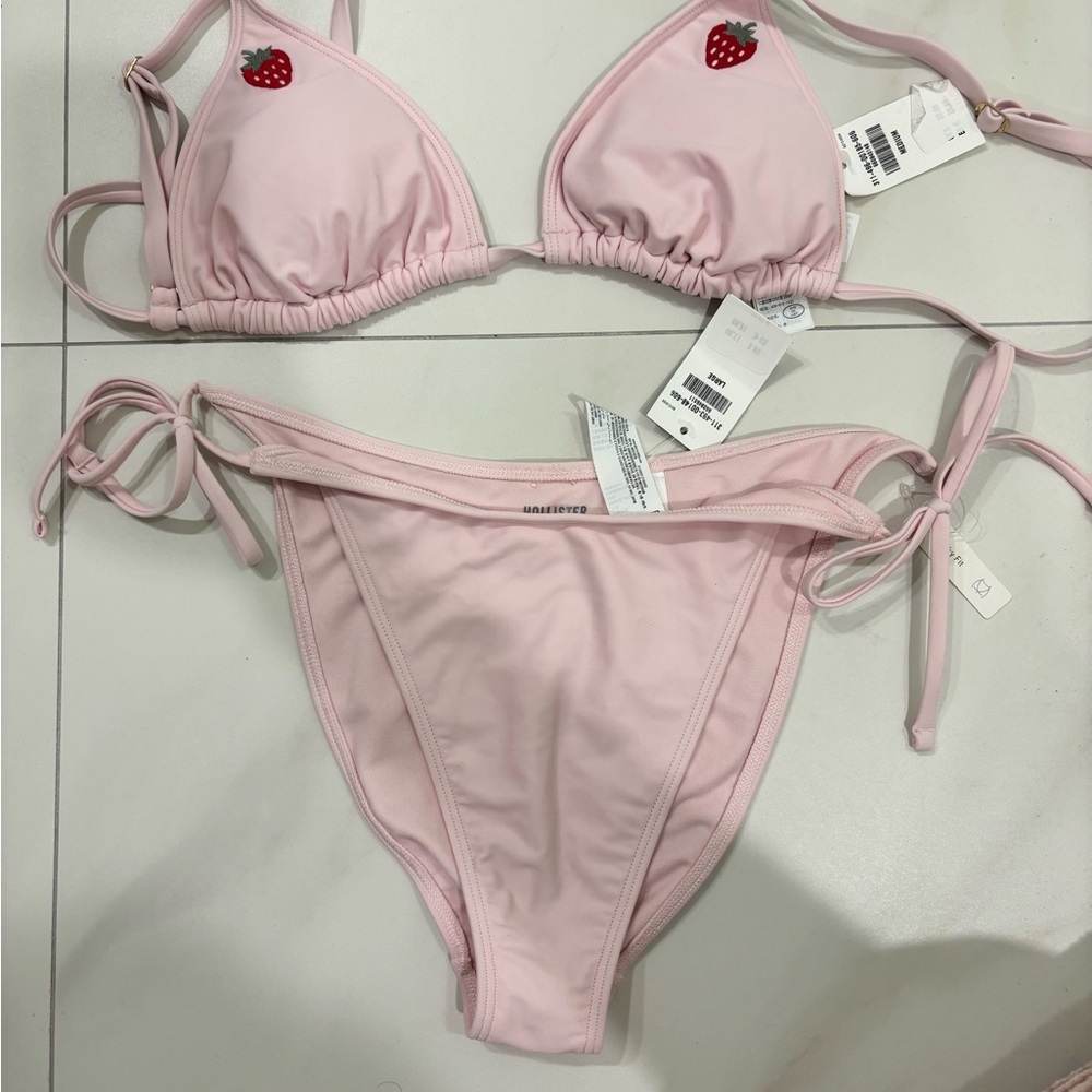 Pink Bikini Set with Strawberry Detail